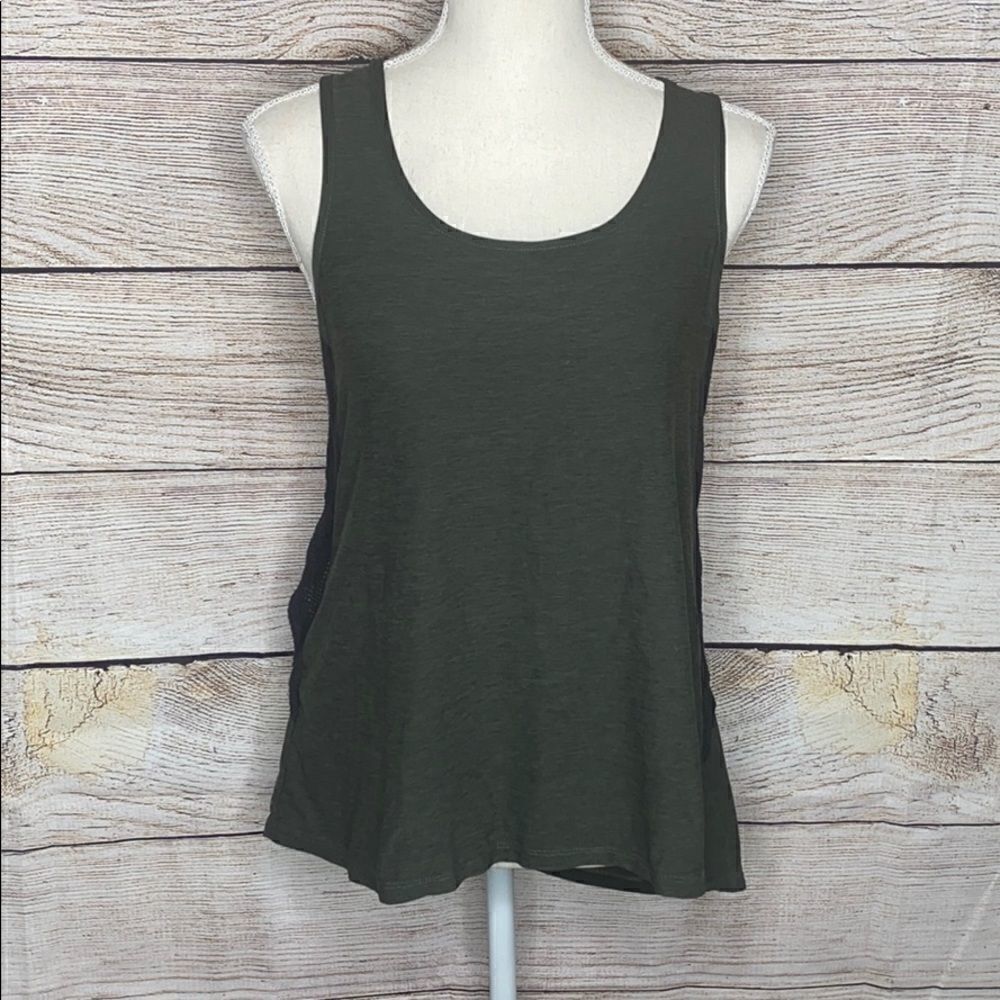 Champion Olive Green Black Workout Tank Top